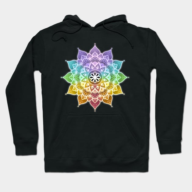 Mandala of Chakras in the 7 colors of the rainbow n°3 Hoodie by AudreyJanvier